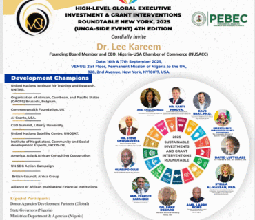 HIGH-LEVEL GLOBAL EXECUTIVE INVESTMENT & GRANT INTERVENTIONS ROUNDTABLE NEW YORK, 2025 [UNGA-SIDE EVENT] 4TH EDITION