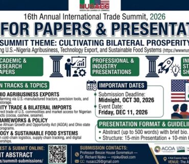 CALL FOR PAPERS & PRESENTATIONS: NUSACC 16th Annual International Trade Summit, 2026